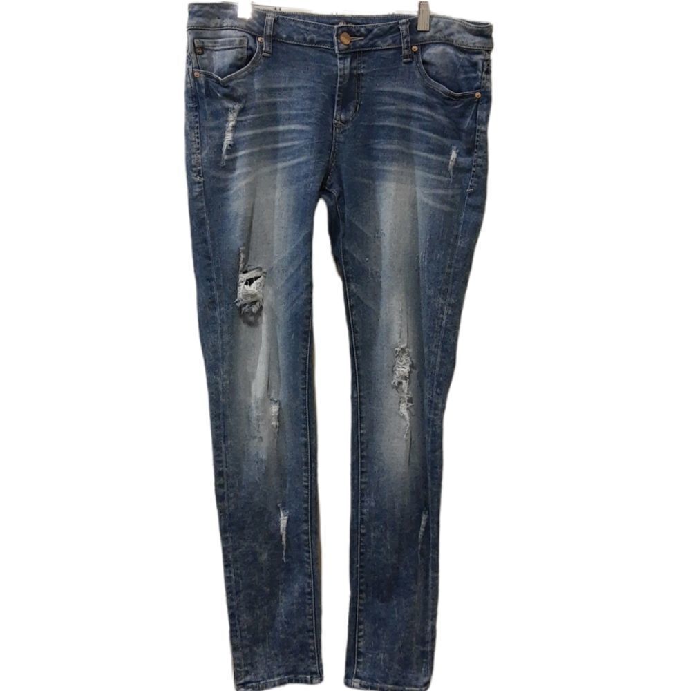 DEAR John Blue Jeans Straight Leg Size 30 Distressing